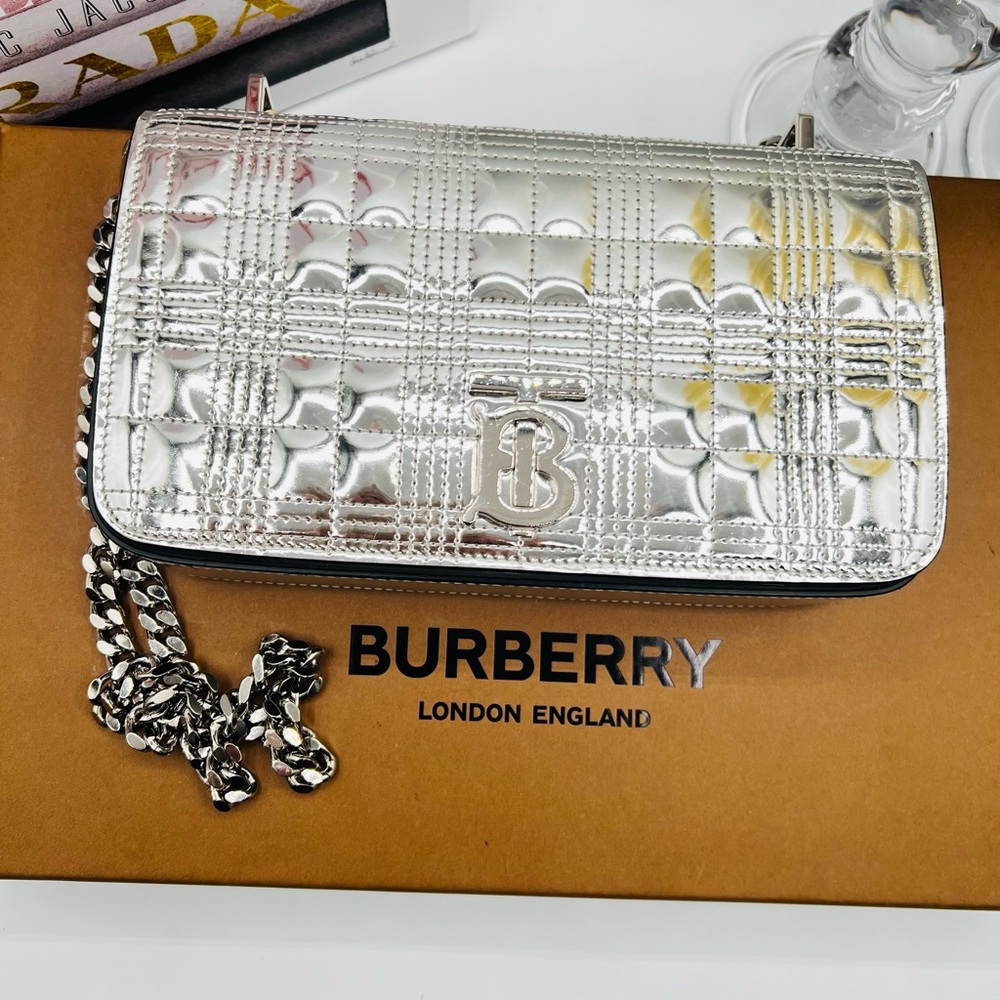 Burberry Lola Metallic Silver Bag - EUC - Picture 4 of 14